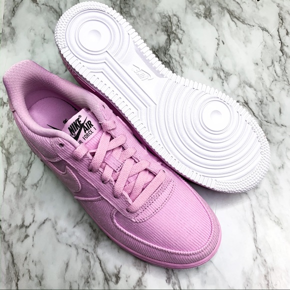 ♥️SOLD♥️Nike Air Force 1 Pink Corduroy Sneaker - Picture 5 of 6